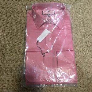 Pink men’s french cuff button shirt